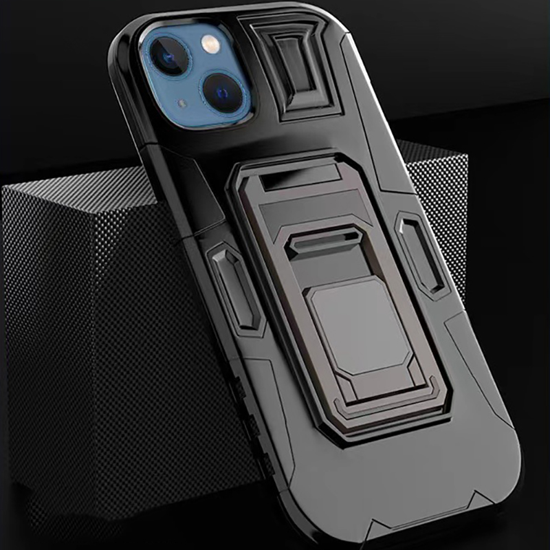 Heavy Duty Back Cover Phone Case with Built-in Stand, Anti-scratch, and Shockproof features